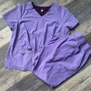 koi basics purple scrub set size 2x
